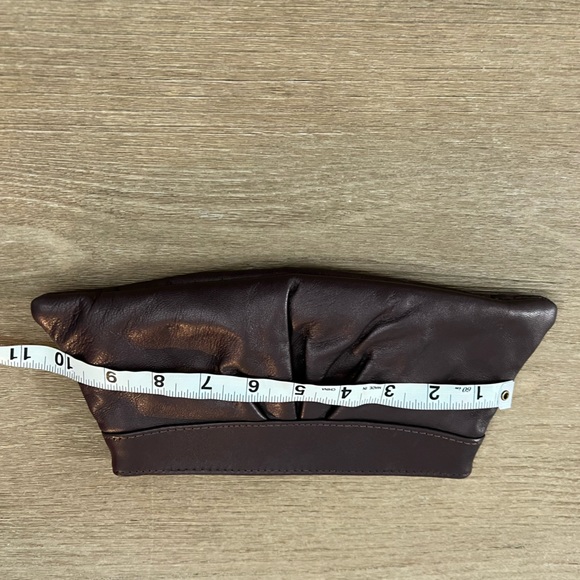 Lauren merkin metallic leather evening clutch bag bronze - Picture 2 of 8